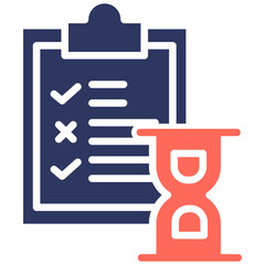 Timeline Planning glyph color icon