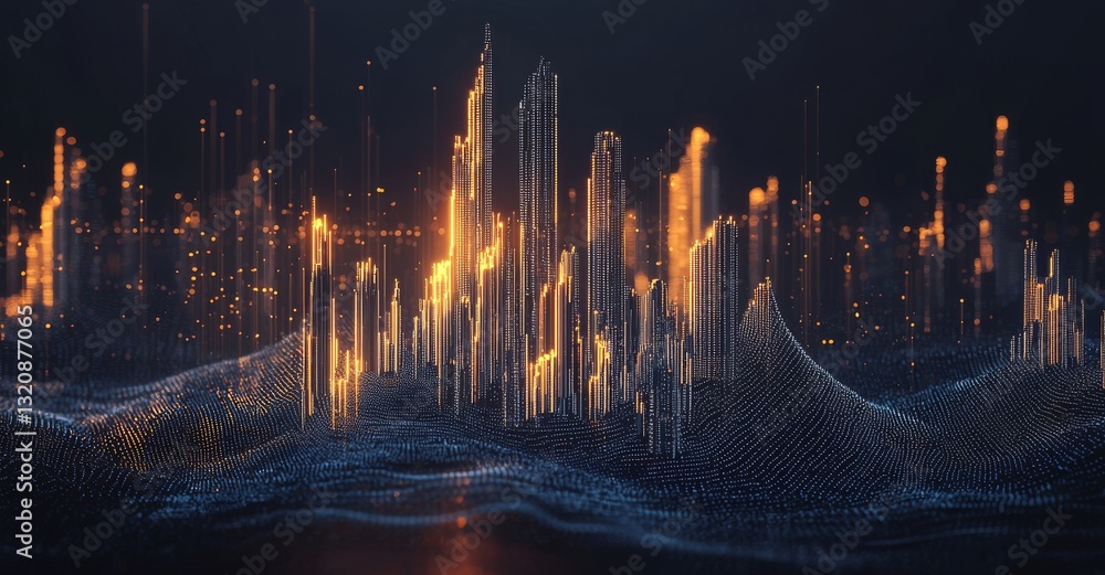 Poster the central processing unit of the future is flying, with internal electronic circuitry that perform