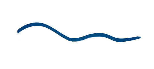 Draw a blue pencil line separated on a transparent background.
