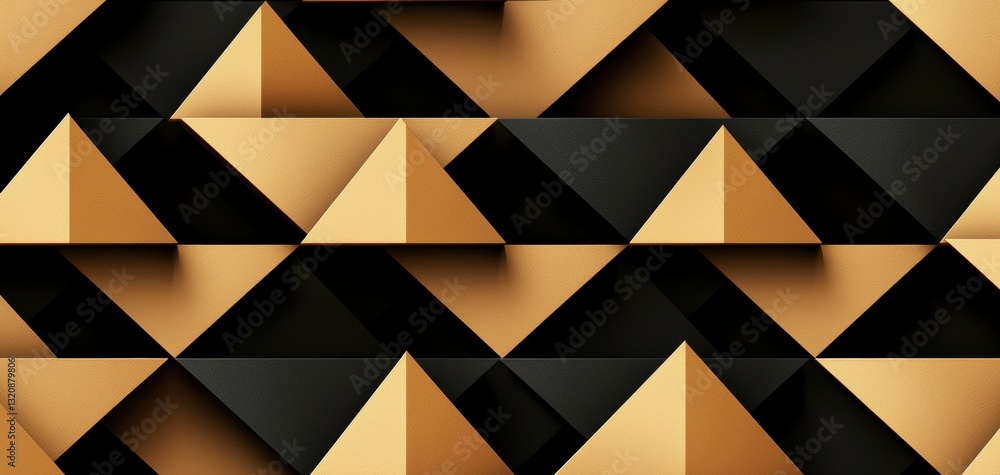 Poster seamless tessellated isometric grid transforming into floating 3d pyramids, high-end geometric illus