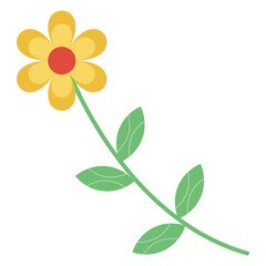 Nowruz Day Element with Cartoon Style. Isolated on White Background