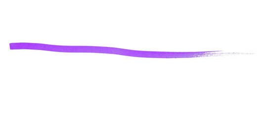 Draw a purple pencil line isolated on a transparent background.