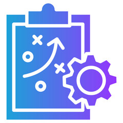 Action Plan glyph gradient icon