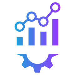 Improvement glyph gradient icon
