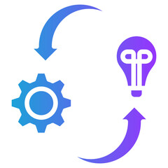 Implementation glyph gradient icon