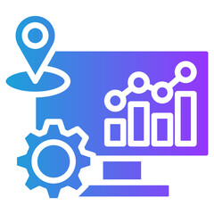 Progress Tracking glyph gradient icon