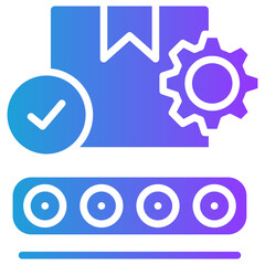 Quality Control glyph gradient icon