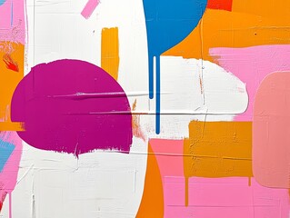 Adhesive mimicking brushstrokes on a canvas, creating abstract art