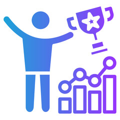 Achieve glyph gradient icon