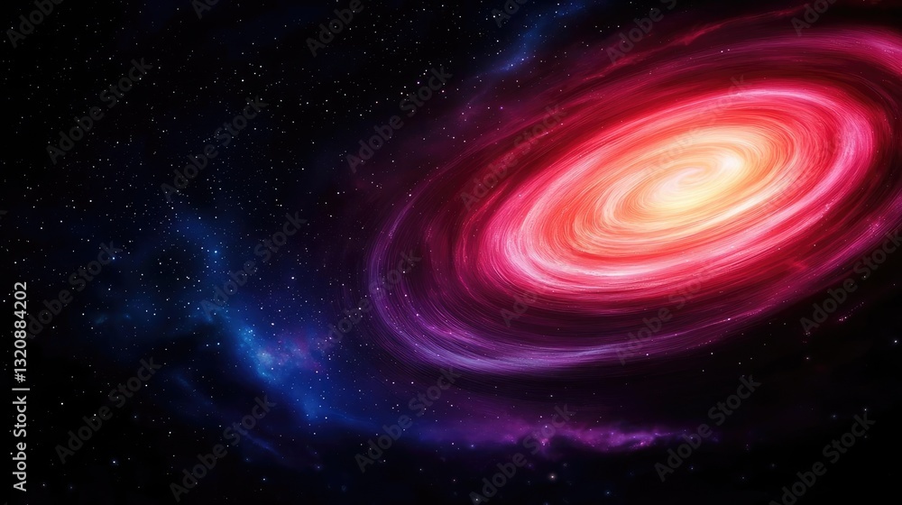 Poster minimalist graphic design abstract background concept. a mesmerizing galaxy with vibrant colors swir