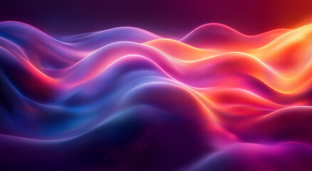 Obraz premium Abstract Color Waves Vibrant Digital Art and Fluid Aesthetics