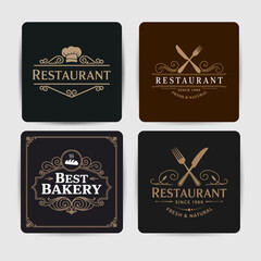 Elegant Retro-Themed Dining Establishment Logo