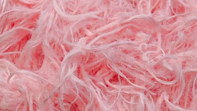 pink dessert pismaniye, rotation in circle. dragon beard, Turning. easter dessert