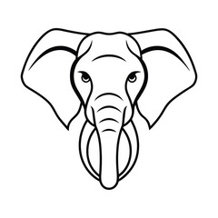 elephant head vector
