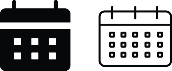 Calendar Icon Vector Date Planner Symbol