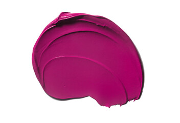 Cosmetic beauty make up product swatch sample . Lipstick smudge purple fuchsia claret colored...