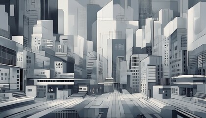 seamless urban inspired texture with soft gray tones for modern design projects