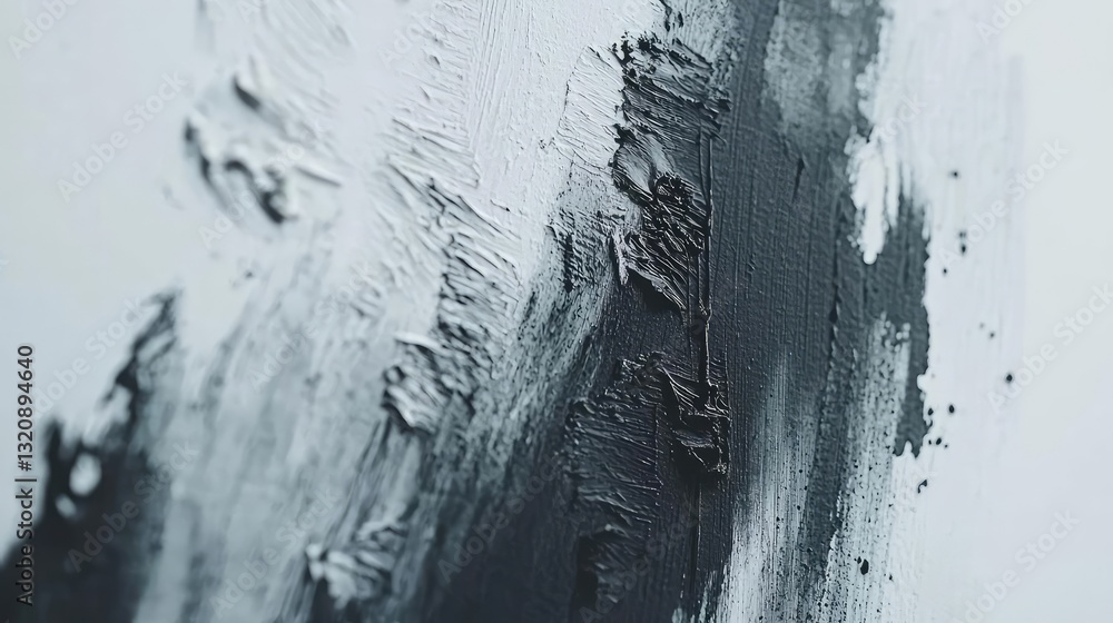 Poster digital watercolor painting abstract background idea. abstract black and white painting texture with
