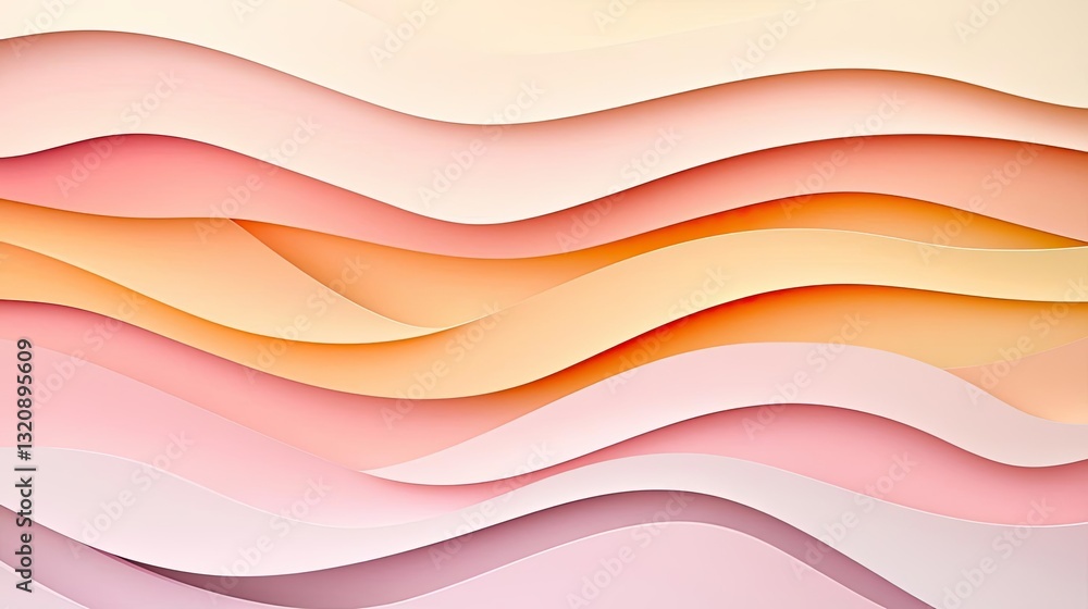 Leinwandbilder Minimalist graphic design abstract background concept. Colorful abstract waves create a modern, dynamic background for design projects.