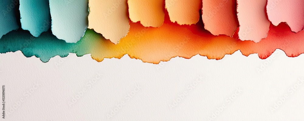 Poster digital watercolor painting abstract background idea. vibrant watercolor background with layered col