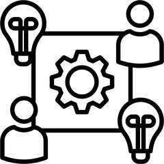 Obraz premium Team Coordination line icon