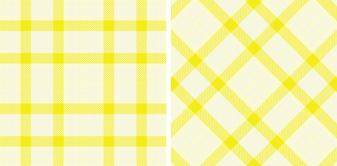 Spring Seamless Tartan featuring Cool Pale and Neon Off White Fabric Design