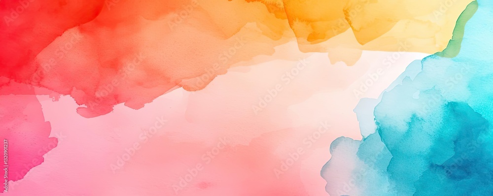 Poster digital watercolor painting abstract background idea. colorful abstract watercolor background with v