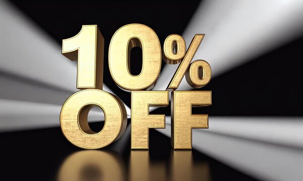 Gold 10% Off Discount Promotion