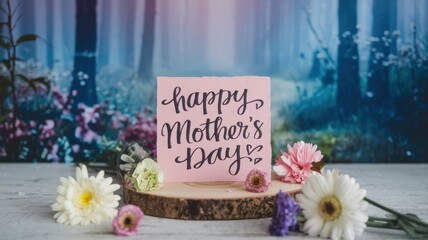Fototapeta premium Happy Mother's Day: A Floral Celebration