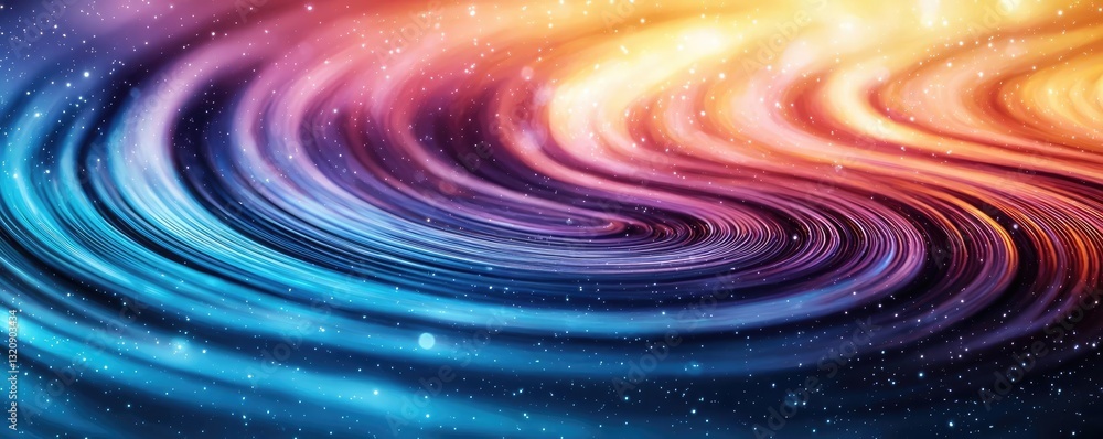 Aufkleber Minimalist graphic design abstract background concept. A vibrant abstract swirl of colors representing energy and motion in digital art.
