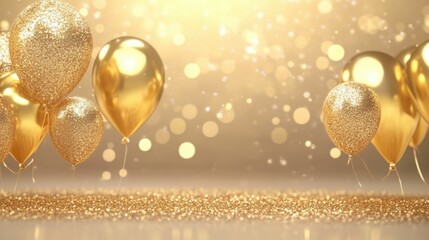 Happy 70Th Birthday. Gold Celebration Background with 3D Number