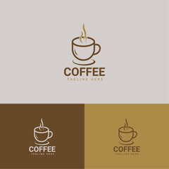 Coffee cup Logo,  Coffee logo design vector template, vector coffee cup