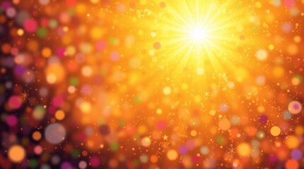Illustrations in a random background template with random colors, emitting a warm golden glow, appearing radiant and luxurious