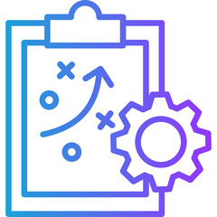 Action Plan line gradient icon
