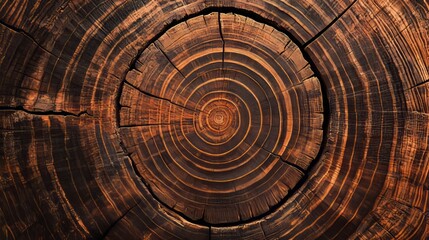 Fototapeta premium Wood texture, seamless pattern, log cut, tree rings pattern, vector design