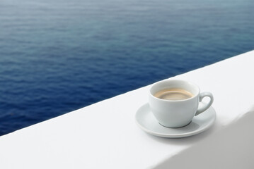 テラスとコーヒー