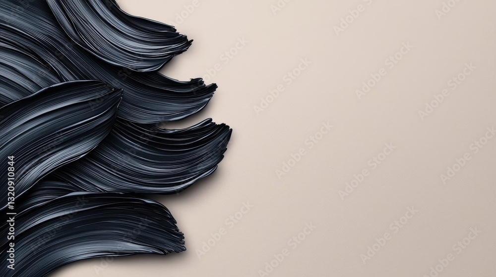 Poster ink illustration abstract background concept. abstract texture with dark brush strokes on a light ba