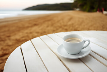 テラスとコーヒー