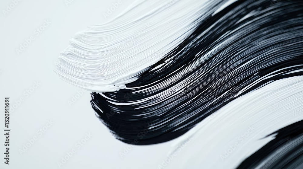 Poster ink illustration abstract background concept. abstract black and white brush stroke on a textured ba