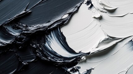 Exploring the depths of love through contrasts of black and white paint on an artist's palette