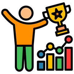 Achieve lineal color icon