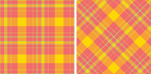 Warm Mint Green and Pastel Sunflower Yellow Seamless Tartan Fabric Design