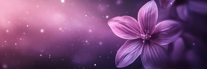 Abstract Purple Background with Graphs and Data Visualization- wide banner - purple background