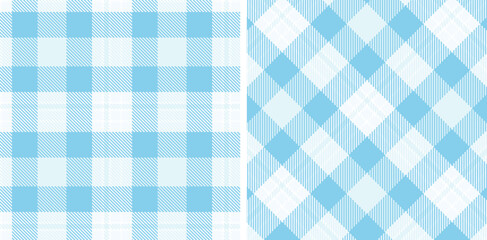Dusty White Seamless Tartan with Light Pale Grey accents Fabric Design