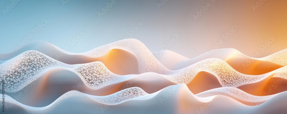 Poster Seascape abstract background idea. Abstract wave pattern in soft colors, perfect for backgrounds and modern design projects.