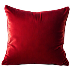 Red pillow isolated on a transparent background