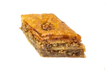 Baklava - traditional middle east sweet desert isolated on white background.