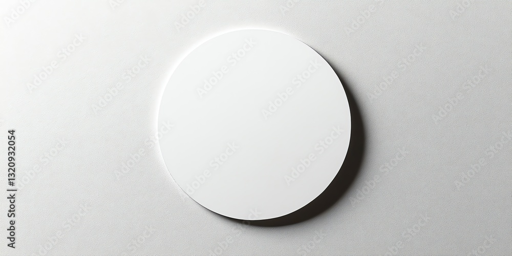 Poster white circle on textured background simplicity and clean design aesthetic