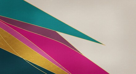 Obraz premium Abstract vibrant shapes elegantly arranged soft light background. AI Generated
