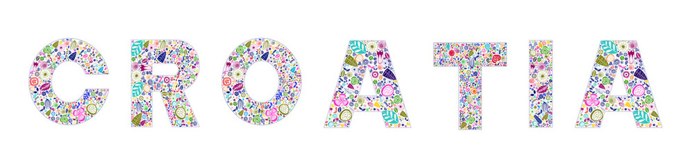 Croatia text typography design